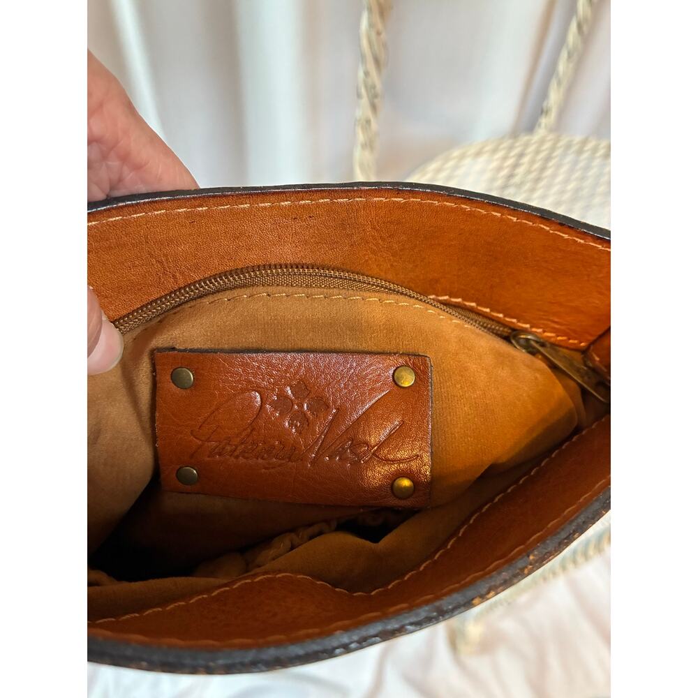 Patricia Nash Bag Brown Leather Floral Burnished Tooled Venezia Crossbody - Picture 11 of 15